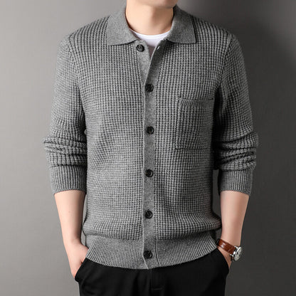 Ahmad – Stylischer Waffel-cardigan Für Herren