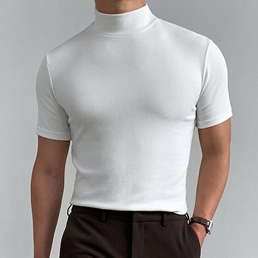 Caleb – Elegantes T-shirt Mit Hohem Kragen