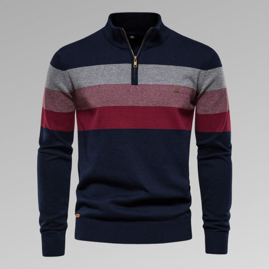 Calvin | Trendiger Gestreifter Herrenpullover