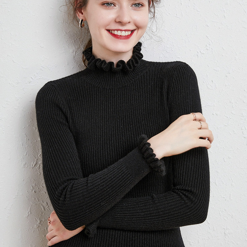 Anastasia - Modischer Pullover Mit Spitzenkragen