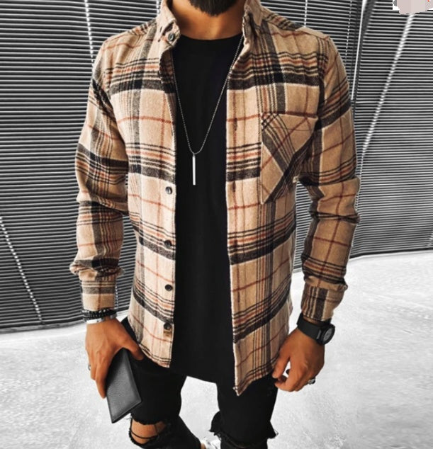 Victor – Lässige Karo-langarmjacke Für Herren