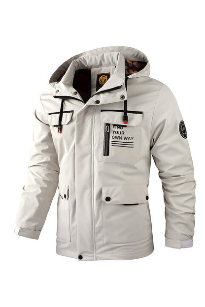 Winterparka Mit Fleecefutter | Winddichte Jacke Mit Kapuze