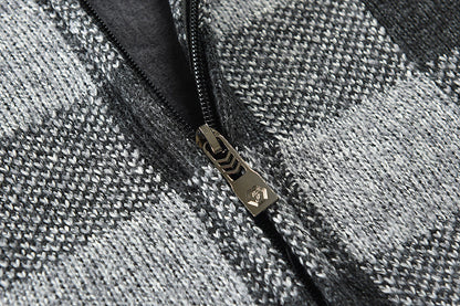 Benjamin – Karierter Fleece-kapuzenpullover Mit Reißverschluss Für Herren