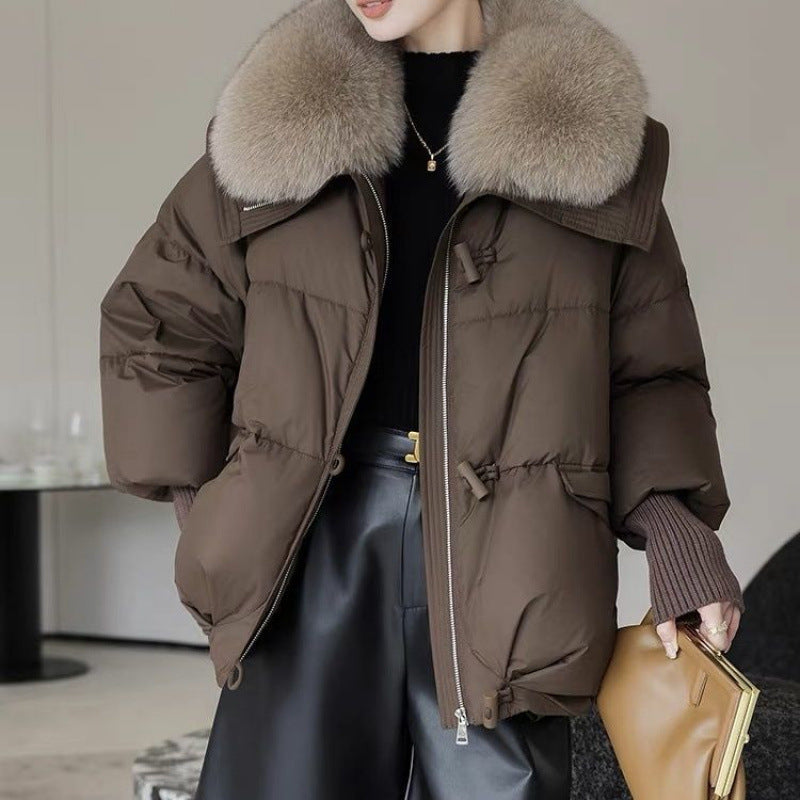 Wattierte - Steppjacke Für Damen Mit Pelzbesatz