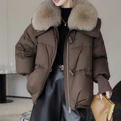 Wattierte - Steppjacke Für Damen Mit Pelzbesatz