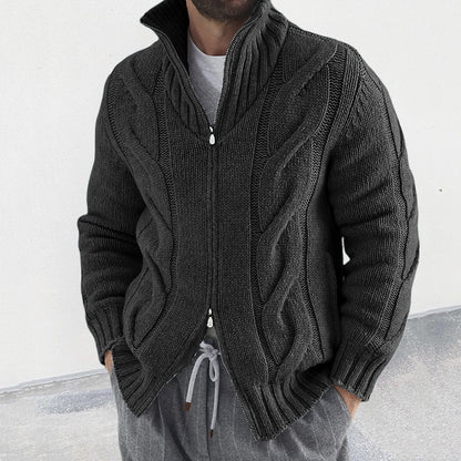 Steven - Weste | Strickjacke Mit Hohem Kragen Und Reißverschluss