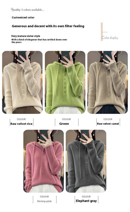 Tyra – Pullover Mit Lockerer Kapuze Und Strickpullover Mit Schnürverschluss