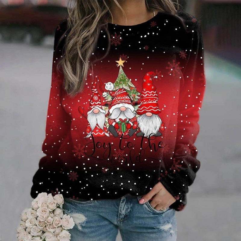 Weihnachts-sweatshirt – Mit Farbverlauf
