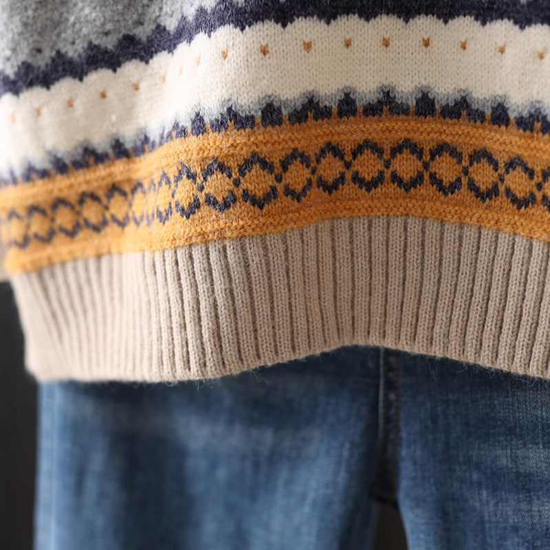 Venna - Ärmellose Strickweste Mit Geometrischen Mustern