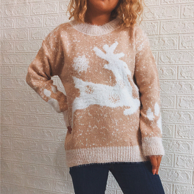 Yaretzi – Lässiger Pullover Mit Rüschen Und Dicker Nerzhaar-stickerei