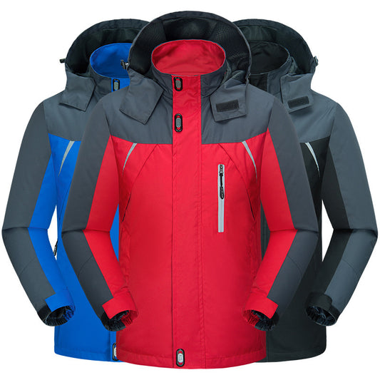 Zweifarbige Winterjacke Für Herren