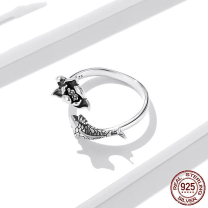Augusta - Koi und Lotus verstellbarer Ring