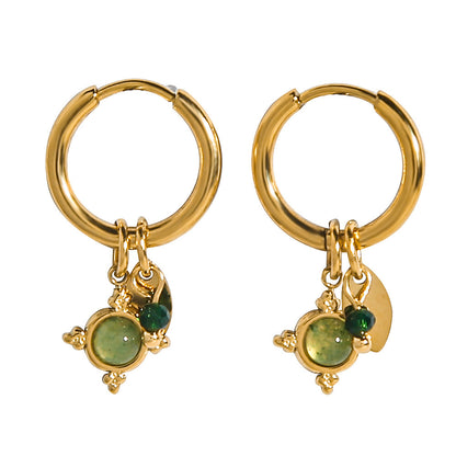 Irma - Naturstein-gold-creolen