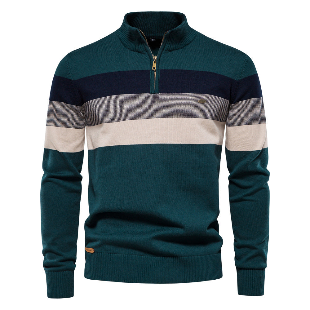 Calvin | Trendiger Gestreifter Herrenpullover