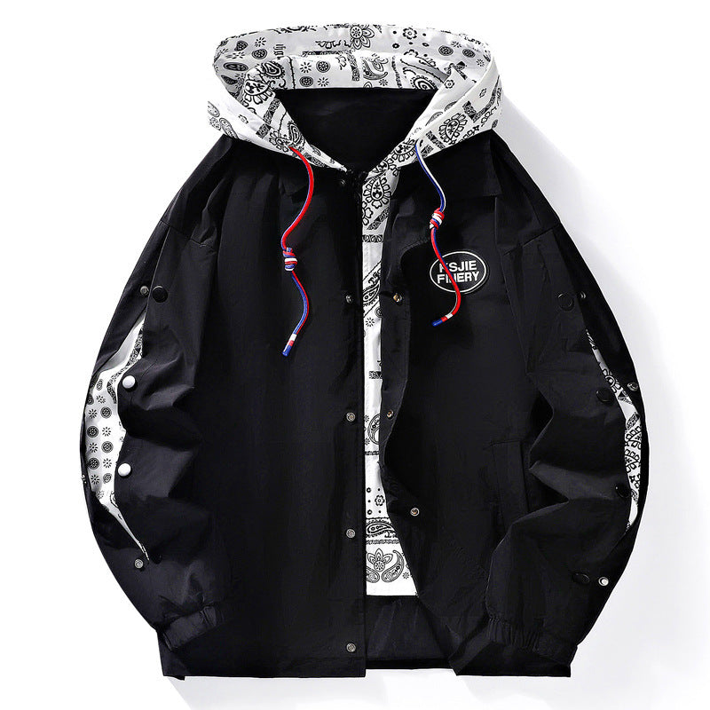 Vallois – Herrenjacke Mit Kapuze Und Bedrucktem Futter