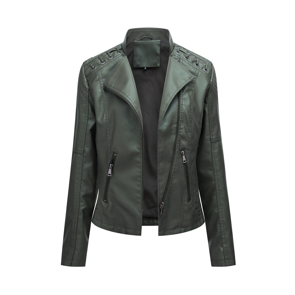 Arline - Pu-lederjacke Mit Reibverschluss