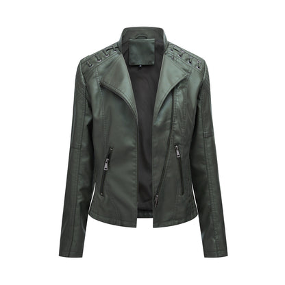 Arline - Pu-lederjacke Mit Reibverschluss