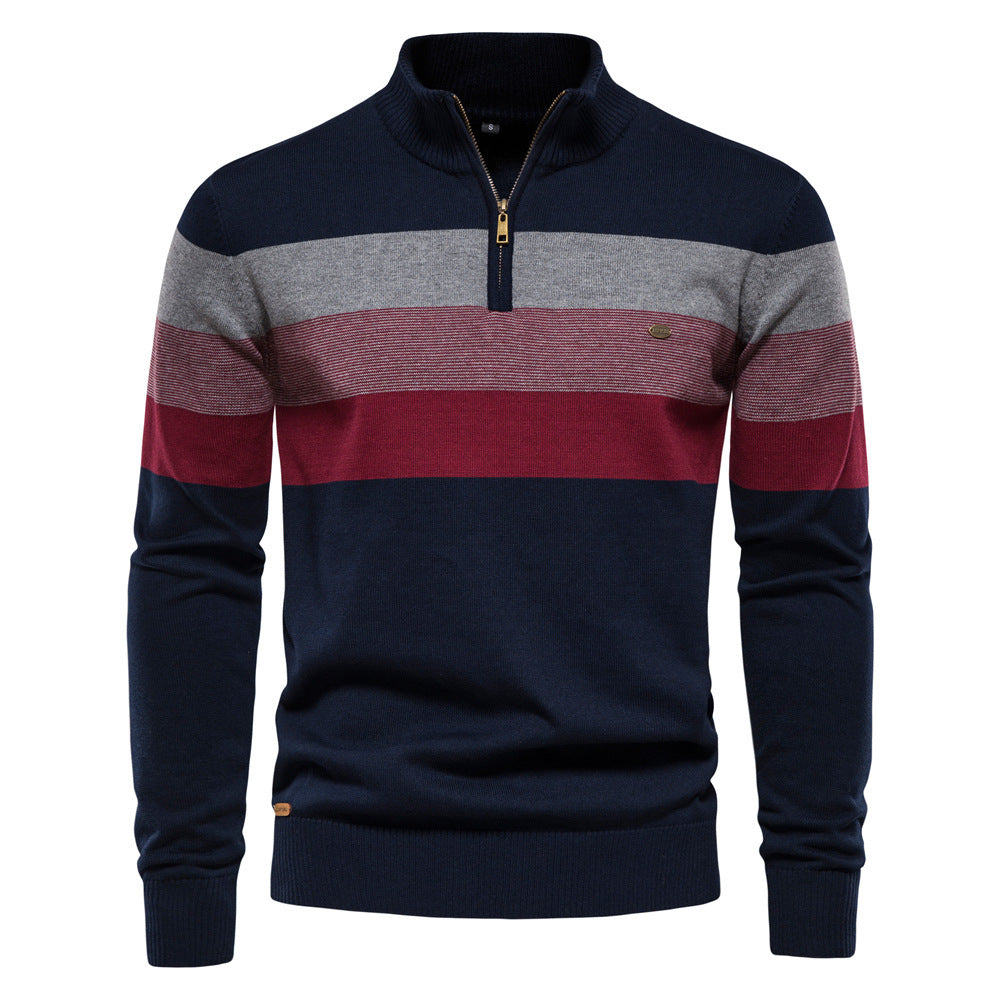 Calvin | Trendiger Gestreifter Herrenpullover