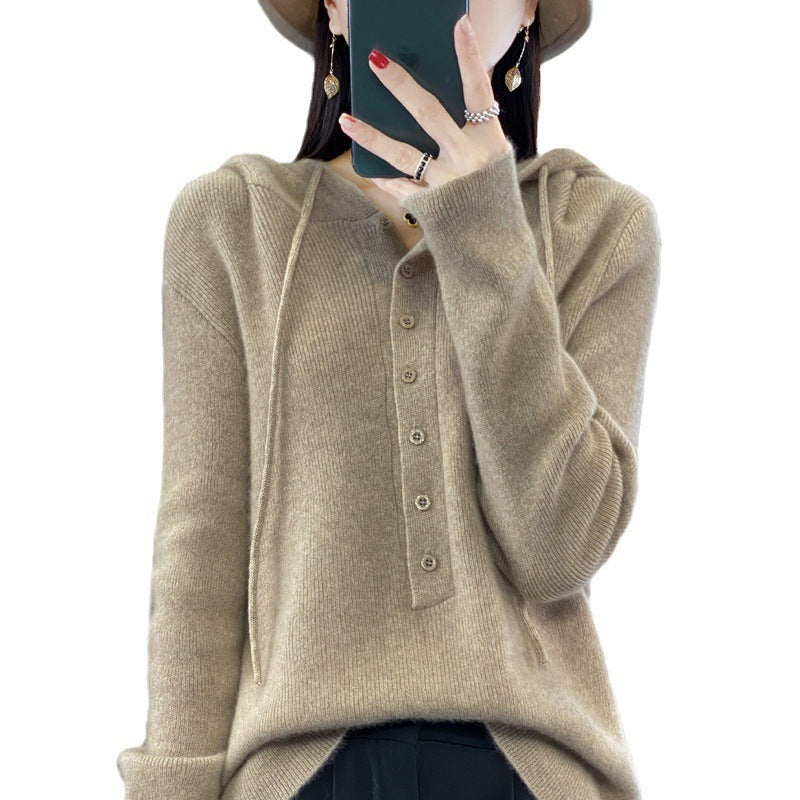 Tyra – Pullover Mit Lockerer Kapuze Und Strickpullover Mit Schnürverschluss