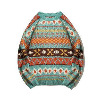 Alfonso – Retro-strickpullover Mit Rundhalsausschnitt Für Herren