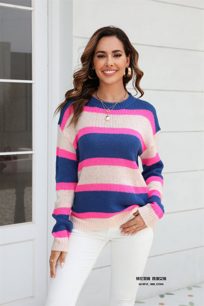 Viventia – Gestreifter Mehrfarbiger Pullover