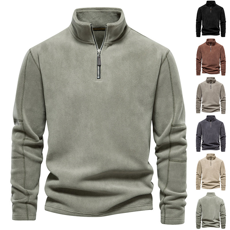 Warren - Cordpullover Mit Halbem Reißverschluss