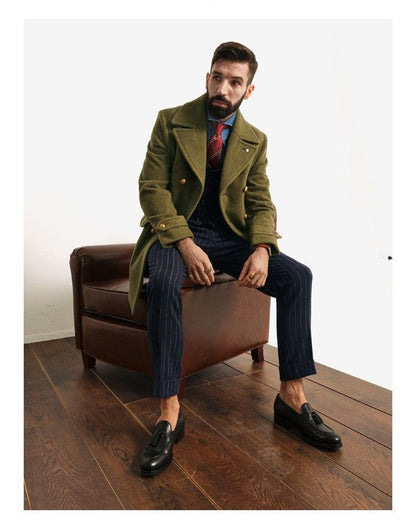 Adam - Warme Herrenjacke Mit Seitentaschen Und Jackenkragen