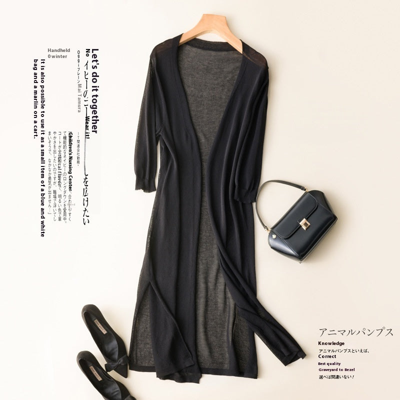 Asra - Lange Strick Pullover Jacke