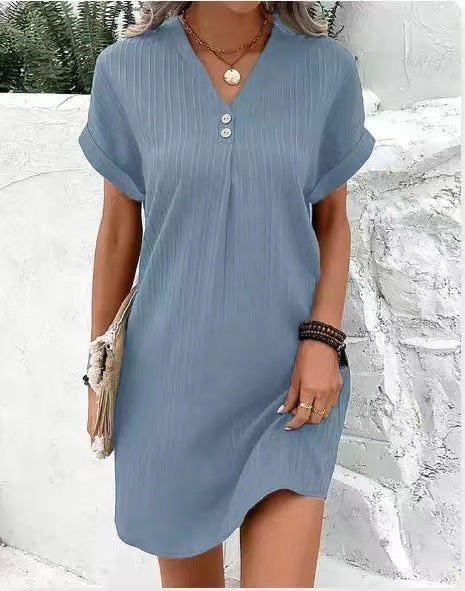 Antea - Elegantes Kleid Mit Kurzen Armeln Für Den Frühling/sommer