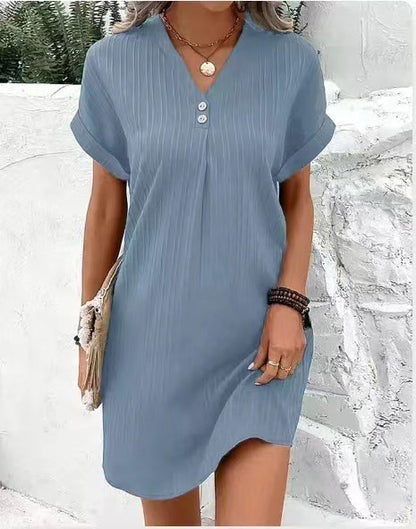 Antea - Elegantes Kleid Mit Kurzen Armeln Für Den Frühling/sommer