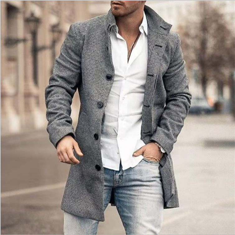 Stilvolle Mittellange Karierte Herrenjacke - Stephen
