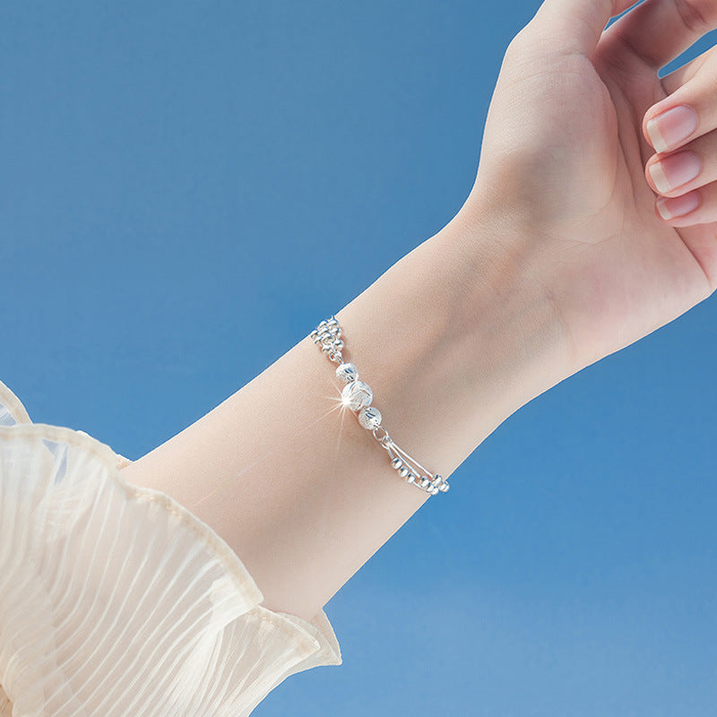 Zita - Silbernes Perlenarmband