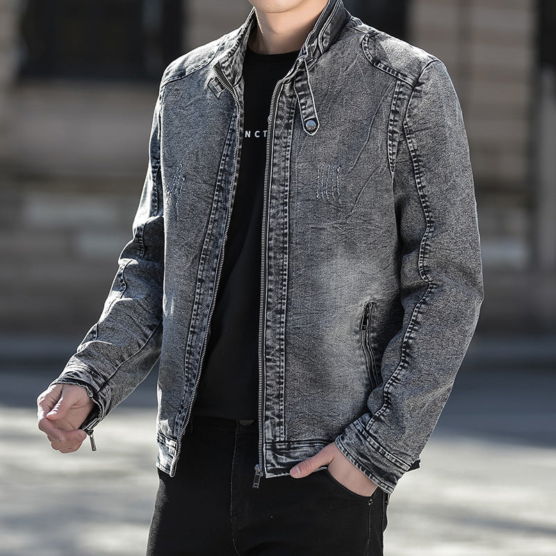 Tyrone - Lässige Baumwoll-jeansjacke Für Herren
