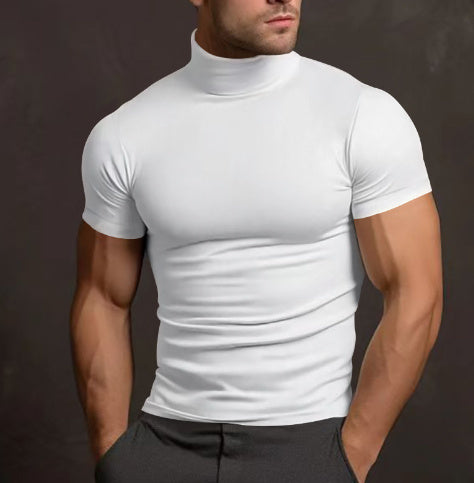 Caleb – Elegantes T-shirt Mit Hohem Kragen