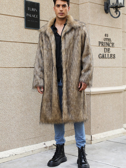 Zach – Lange Fell-winterjacke Für Herren