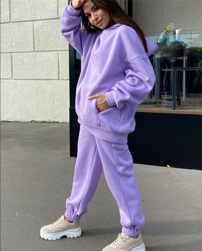 Alessia - Verdickter Langärmeliger Pullover Und Hose 2er-set