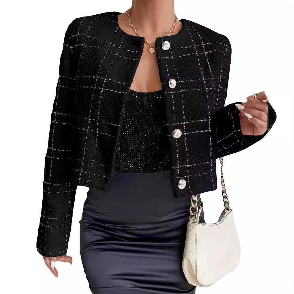 Avari - Eleganter Karierter Blazer Mit Knöpfen