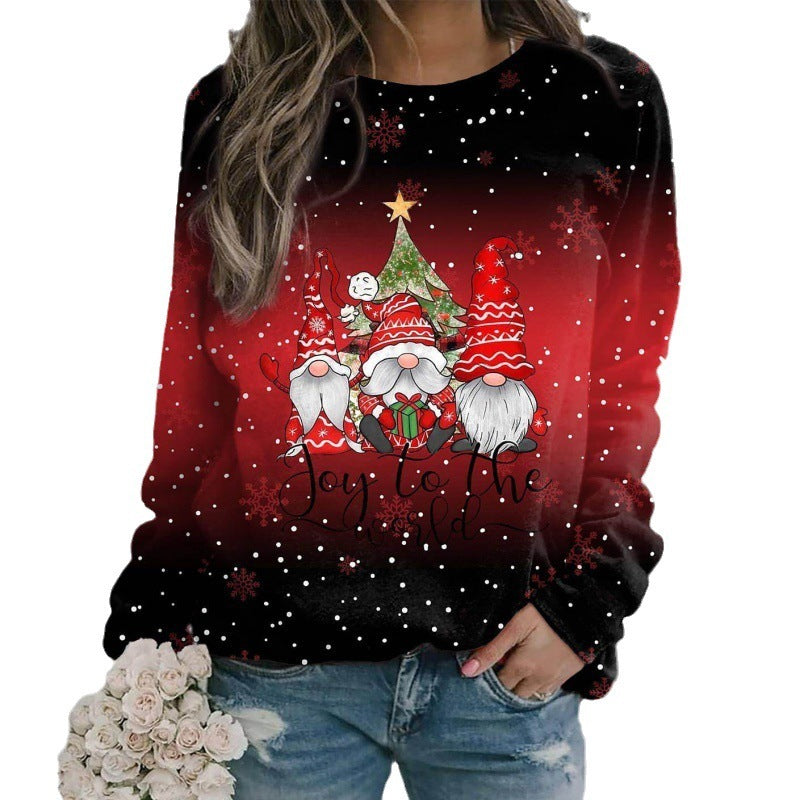 Weihnachts-sweatshirt – Mit Farbverlauf