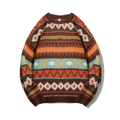 Alfonso – Retro-strickpullover Mit Rundhalsausschnitt Für Herren