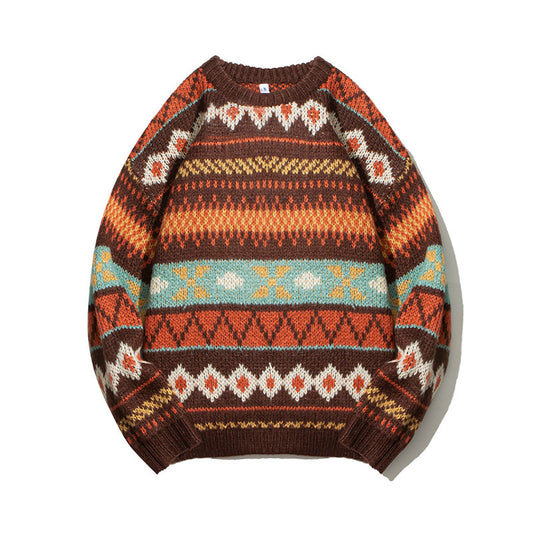 Alfonso – Retro-strickpullover Mit Rundhalsausschnitt Für Herren