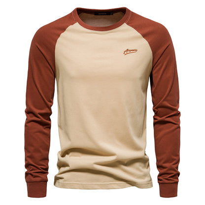 Tyler – Farbblock-langarm-t-shirt Für Männer