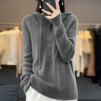 Tyra – Pullover Mit Lockerer Kapuze Und Strickpullover Mit Schnürverschluss