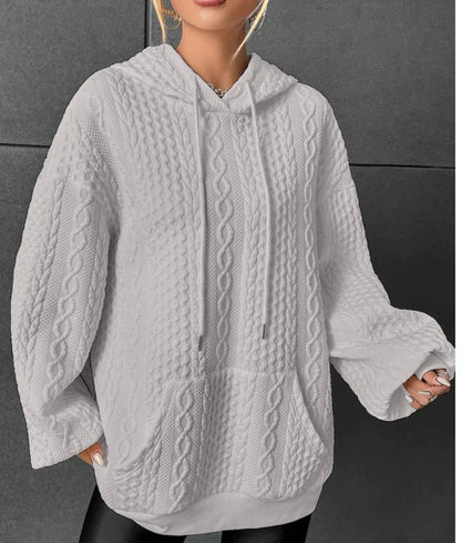 Viktoria - Damen Strickpullover Mit Kapuze