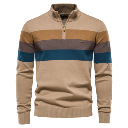Calvin | Trendiger Gestreifter Herrenpullover