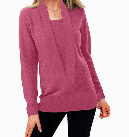 Aniek | Einzigartiger Strickpullover Mit V-ausschnitt
