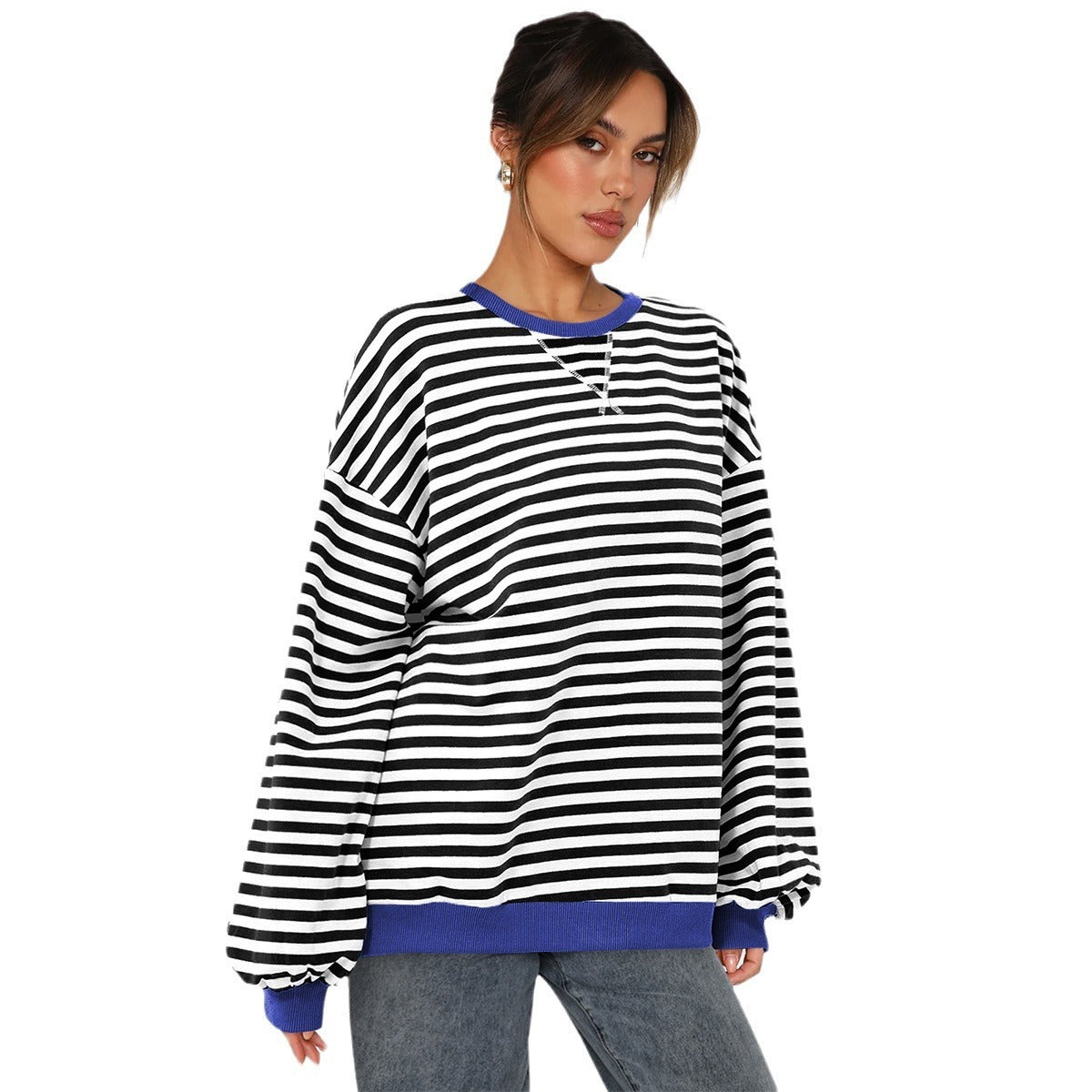 Zoe Übergroßer Pullover | Gestreifter, Gemütlicher Pullover