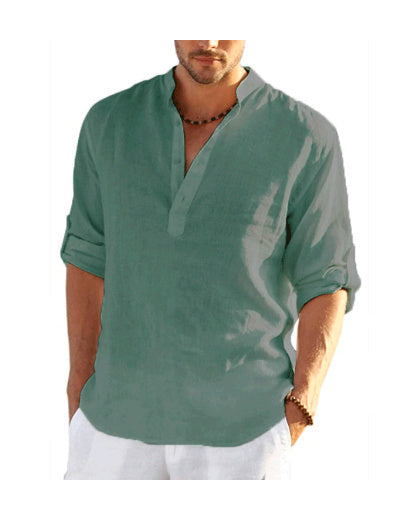 Adriano – Elegantes Leinenhemd Mit Kragen