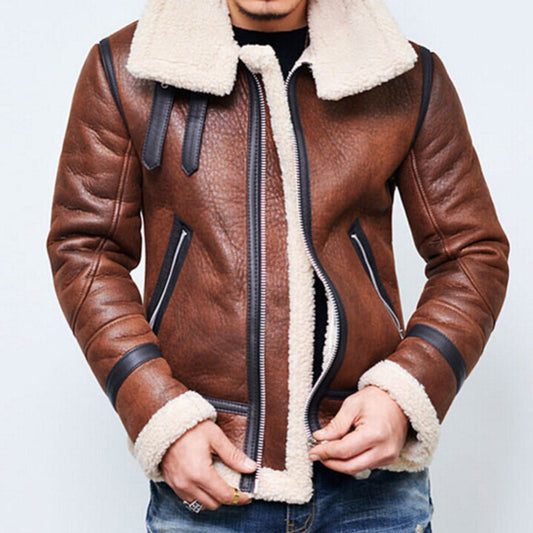 Bent - Dicke, Gefütterte Lederjacke Für Den Winter