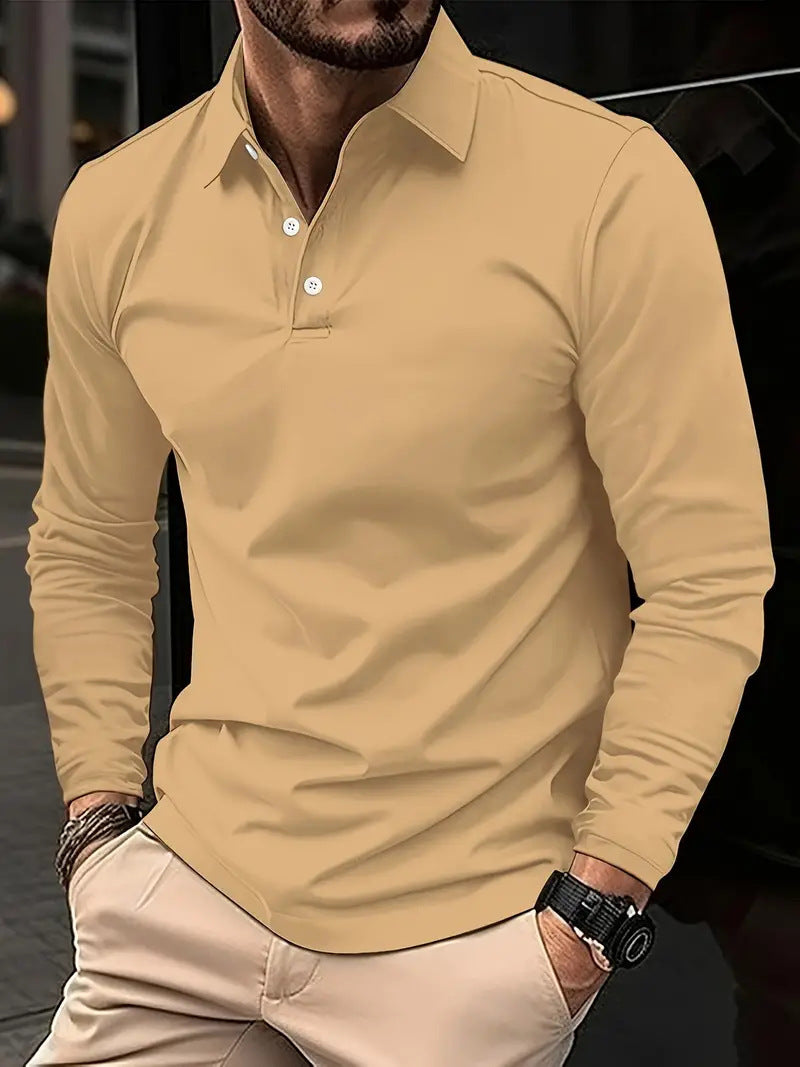 William - Langarm-poloshirt