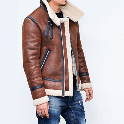 Bent - Dicke, Gefütterte Lederjacke Für Den Winter